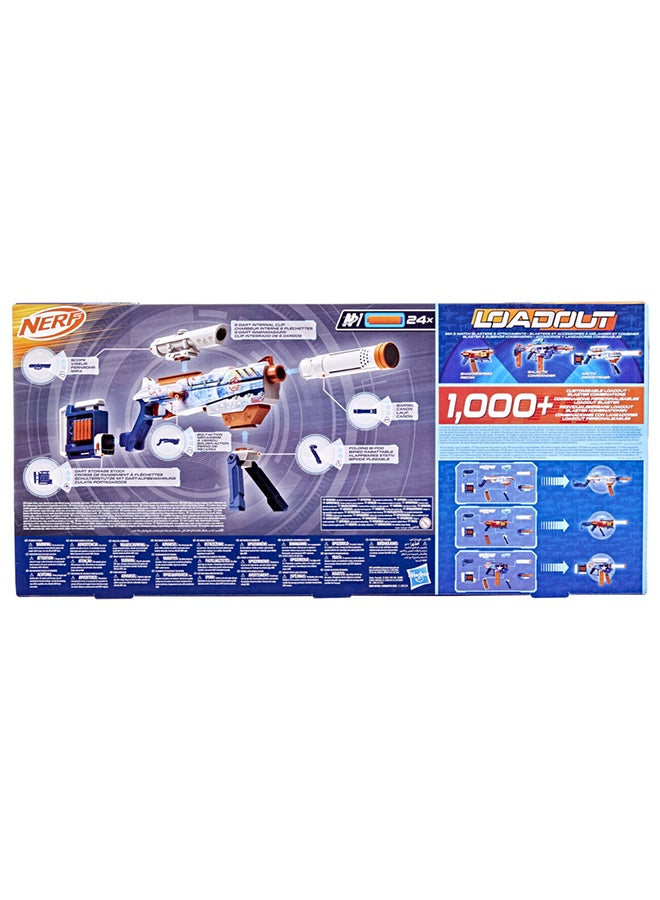 NERF Loadout Arctic Zerostriker Blaster, 4 Interchangeable Attachment Accessories, 24 N1 Darts, 6 Dart Internal Clip, Kids Toys & Gifts, Ages 8+ - Image 1