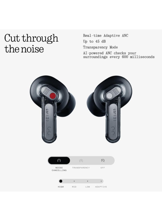 نوثينج سماعات أذن Nothing Ear (3) اللاسلكية، إلغاء الضوضاء التكيفي، سماعات داخل الأذن مع LDAC عالية الدقة، ميكروفون فائق، IP54، شحن سريع، حتى 38 ساعة من عمر البطارية، متوافقة مع أندرويد و iOS - Image 5