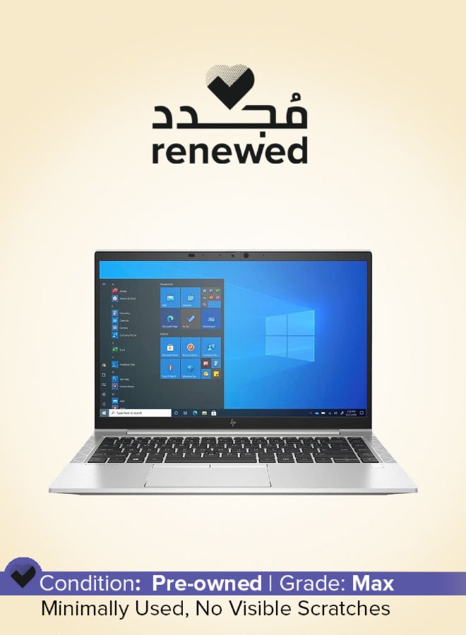HP Renewed - Elitebook 845 G8 Laptop With 14-Inch Full HD Display,AMD Ryzen 7 PRO 5850U Processor/Quad Core/7th Gen/16GB RAM/256GB SSD/Intel Iris Xe Graphics/Windows 11 English silver - Image 1