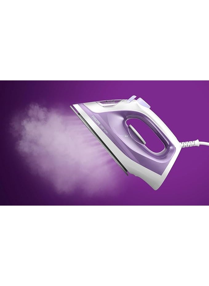 فيليبس Steam Iron 1000 Series - 1800W, 90g Steam Boost, Non-stick Soleplate, 250ml Water Capacity, Calc-clean, Purple - DST1020/30 250 ml 1800 W DST1020/30 Purple - Image 4
