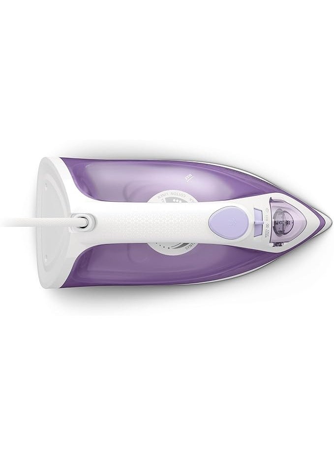 فيليبس Steam Iron 1000 Series - 1800W, 90g Steam Boost, Non-stick Soleplate, 250ml Water Capacity, Calc-clean, Purple - DST1020/30 250 ml 1800 W DST1020/30 Purple - Image 3