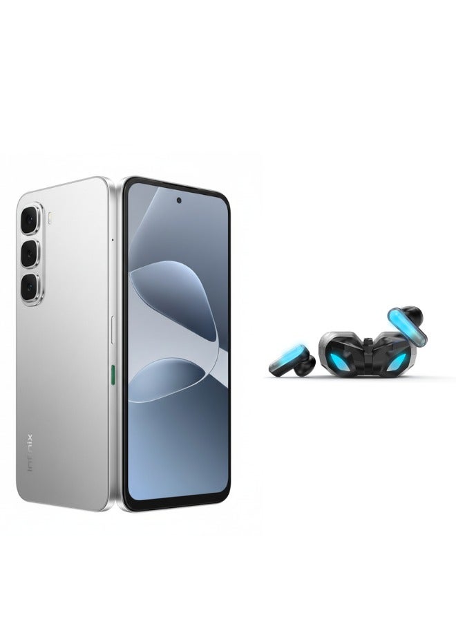 إنفينيكس Hot 60i Dual SIM Titanium Silver 8+8GB RAM 256GB 4G - Middle East Version  with Free Gift GT Buds 3 ( color of the gift may vary ) - Image 1