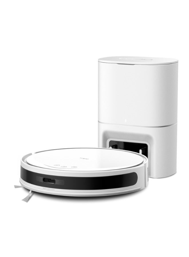 TP-LINK Tapo RV20 Max Plus 5300Pa Suction Robot Vacuum & Mop with MagSlim™ LiDAR Navigation, Ultra-Slim Design, Auto-Empty Dock, Smart Customizable Cleaning, and Voice Control for Effortless and Thorough Home Cleaning-White 45 W Tapo RV20 Max Plus white - Image 1