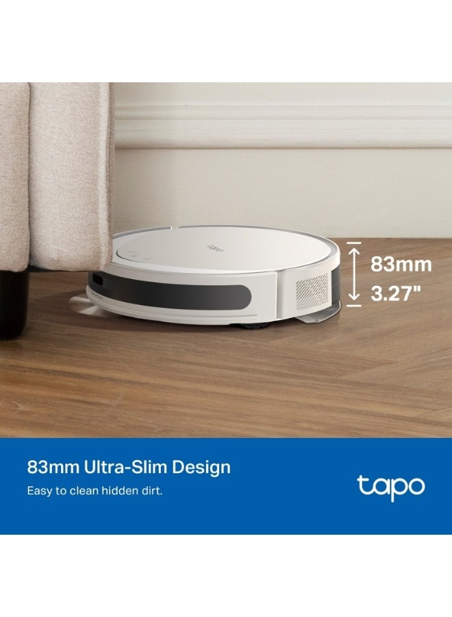TP-LINK Tapo RV20 Max Plus 5300Pa Suction Robot Vacuum & Mop with MagSlim™ LiDAR Navigation, Ultra-Slim Design, Auto-Empty Dock, Smart Customizable Cleaning, and Voice Control for Effortless and Thorough Home Cleaning-White 45 W Tapo RV20 Max Plus white - Image 3