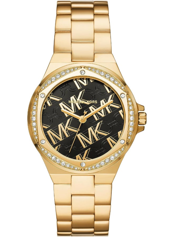 Michael Kors Women's Michael Kors Lennox Women's Gold/Black Watch - Image 1