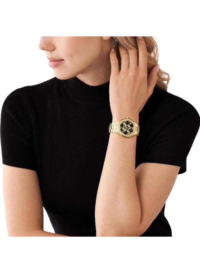 Michael Kors Women's Michael Kors Lennox Women's Gold/Black Watch - Image 5