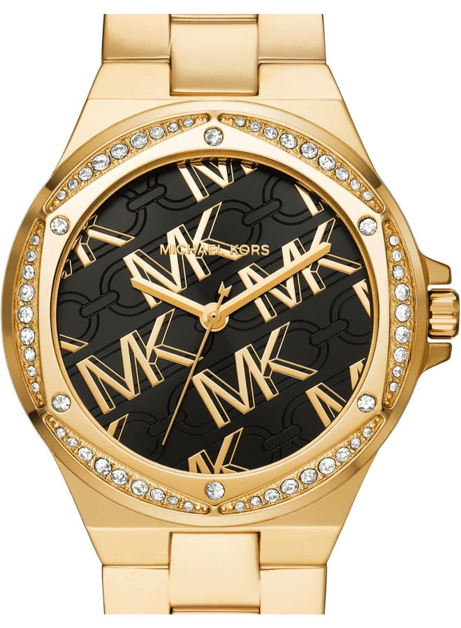 Michael Kors Women's Michael Kors Lennox Women's Gold/Black Watch - Image 4