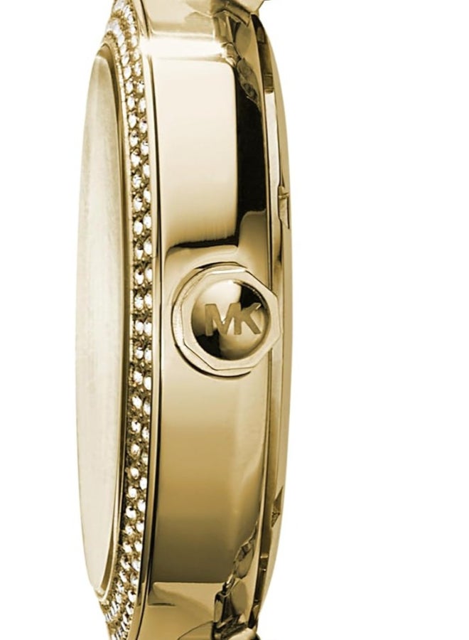 Michael Kors Women's Michael Kors Women's Parker Gold Tone Glitz Watch - Image 5