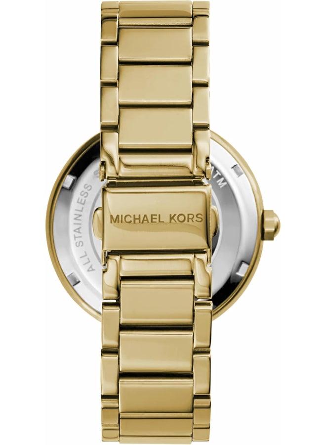 Michael Kors Women's Michael Kors Women's Parker Gold Tone Glitz Watch - Image 4