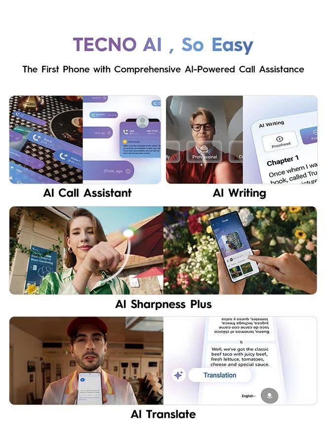 تكنو كامون 40 برو ثنائي الشريحة تيتانيوم رملي 12 جيجابايت رام 256 جيجابايت 5G - نسخة الشرق الأوسط مع ساعة ذكية مجانية iTel O23 كروم داكن - Image 5