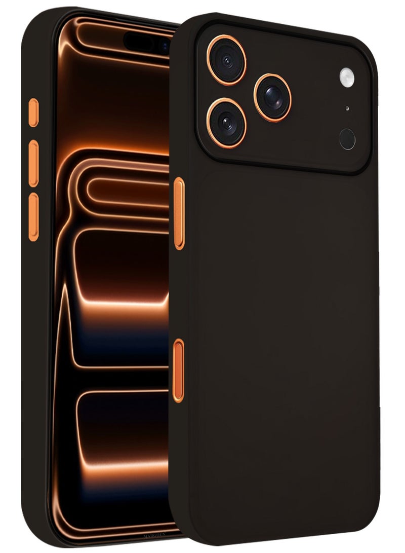 مارجون Air Skin Case Cover for Apple iPhone 17 Pro Max - Sturdy Back Cover - Durable Thin Case - Drop Protection Cover - Black-1 - Image 2