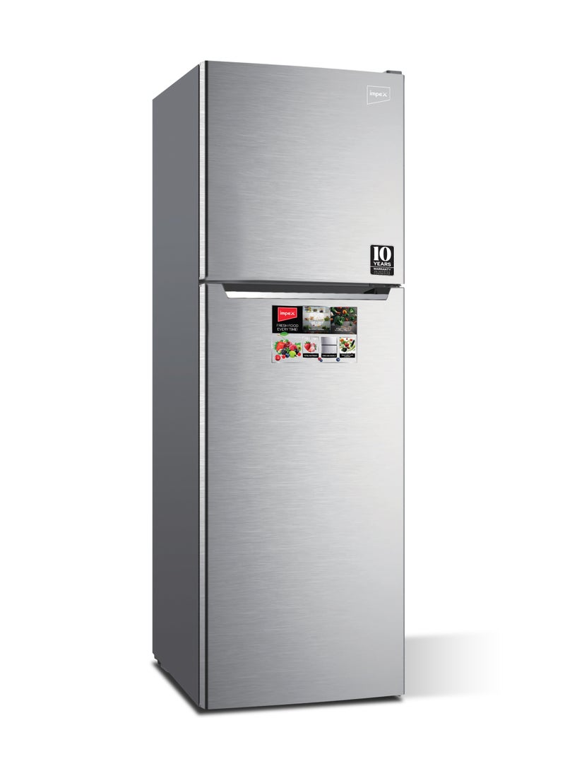 Impex Impex 270L No Frost Inverter Refrigerator, Dark Silver – 243L Net / 270L Gross, High Efficiency Compressor, 58L Freezer + 212L Fridge, Glass Shelves, Interior Lamp, Low Noise, Fast Cooling, Adjustable Legs, 2 Year Product Warranty & 10 Year Compressor Warranty 150 W IRF250 Dark Silver - Image 1