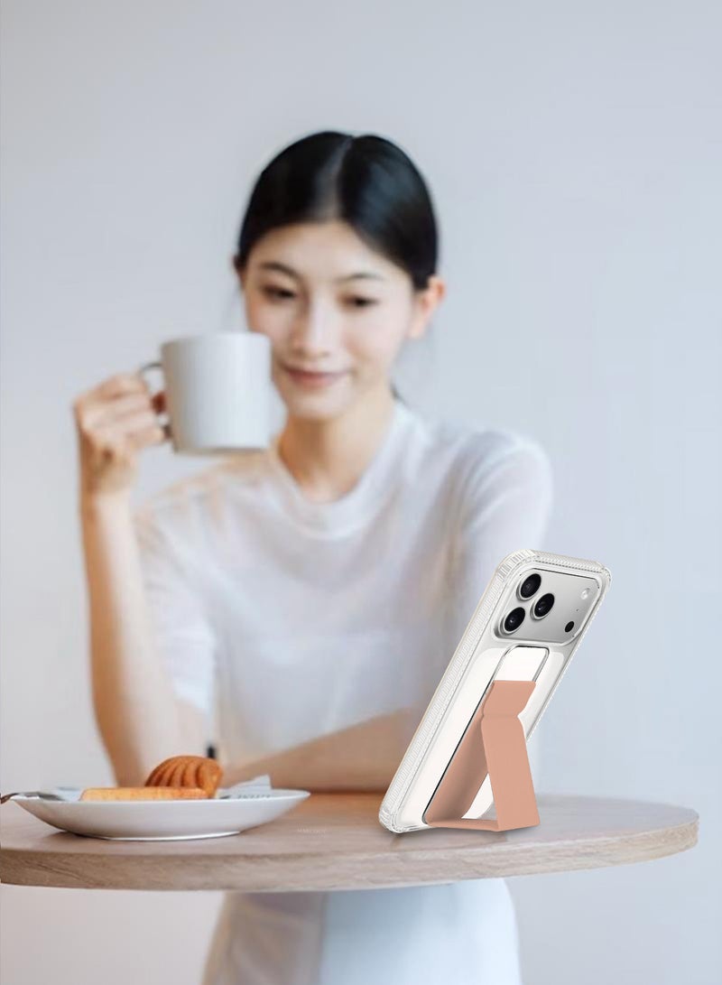 مارجون غطاء شفاف مع قبضة إصبع لجهاز آيفون 17 برو - حامل مغناطيسي للسيارة متعدد الوظائف - غطاء واقي مزدوج الوظيفة - Image 5