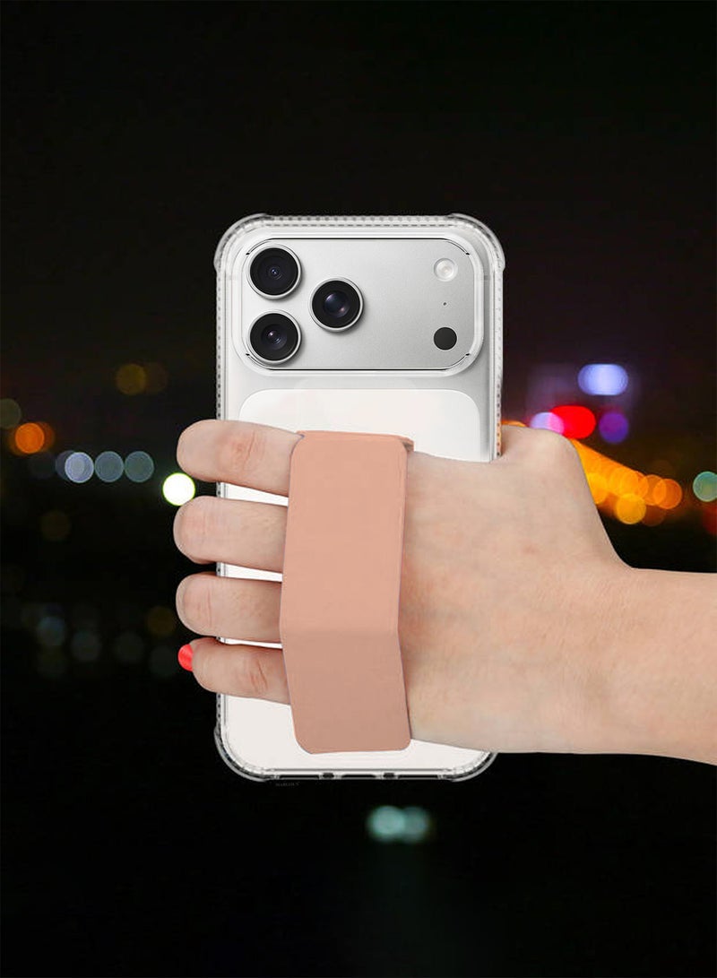 MARGOUN 2 Packs Finger Grip Clear Case Cover for iPhone 17 Pro- Kickstand Car Magnetic Holder Multi-function Protective Two-in-one Case with 3D Screen Protector - Pink-2 - Image 5