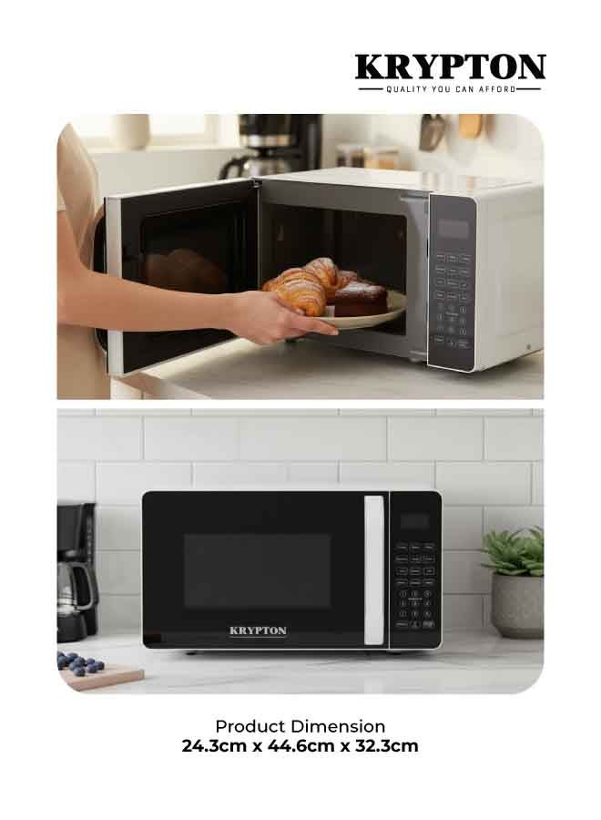 كريبتون ميكروويف رقمي – سعة 20 لتر | طهي متعدد الوظائف مع شواية وتهوية | 8 قوائم طهي تلقائية | مؤقت 99 دقيقة | 10 مستويات طاقة | قفل للأطفال | طبق زجاجي دوار | مثالي للأرز، المعكرونة، الخضروات، الوجبات الخفيفة - Image 5