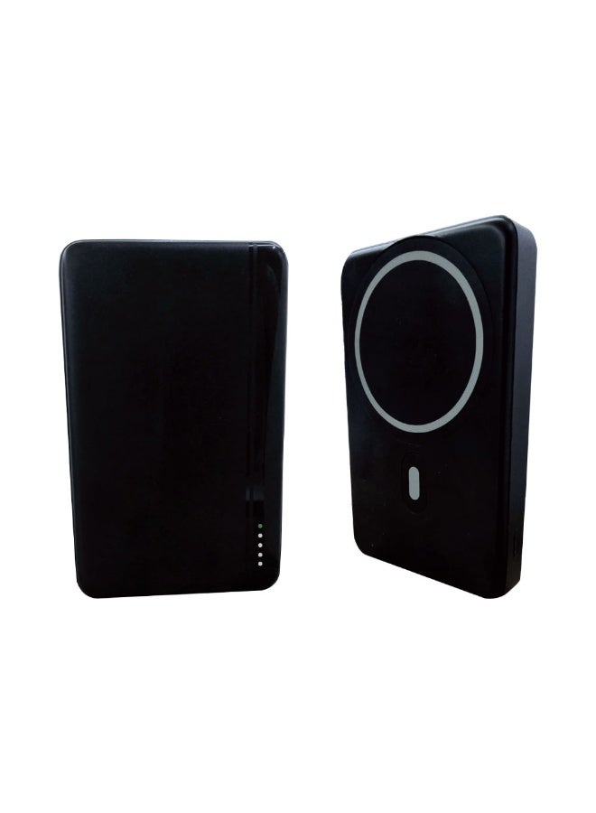 تكنو تيكنو باور بانك مغناطيسي لاسلكي 5000mAh – أسود – شحن سريع 20W سلكي / 15W لاسلكي – صغير الحجم - Image 1