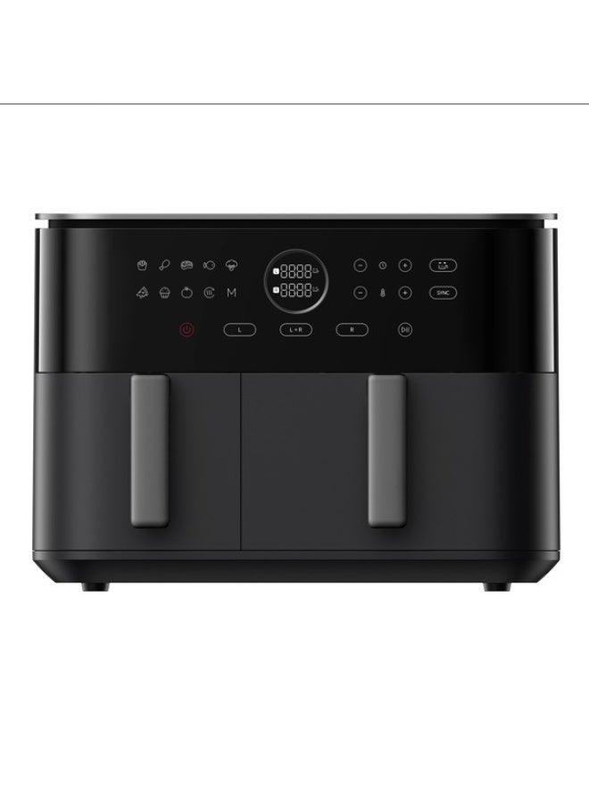 Xiaomi Dual Zone Air Fryer 10L, 2 Baskets (3.5L + 6.5L), 2700W, 6-in-1 Functions – Air Fry, Roast, Bake, Grill, Reheat, Dehydrate – Smart Sync Cooking, 101 Recipes, Dishwasher-Safe, Black 10 L 2700 W MAF-D1001 Black