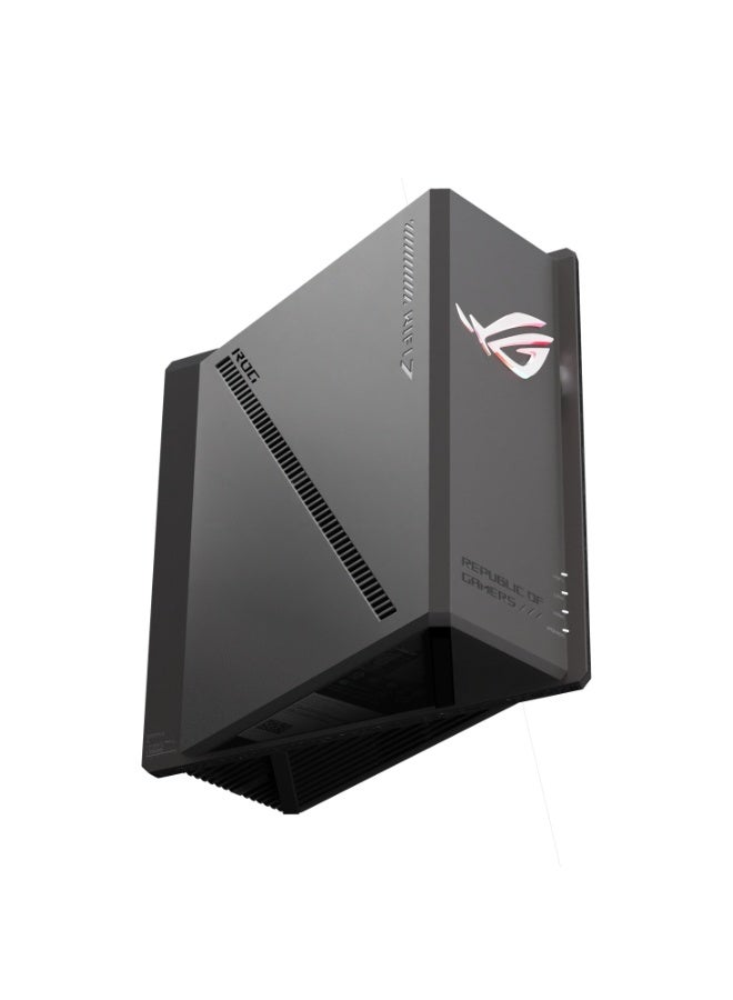 أسوس ROG STRIX GS-BE18000 Tri-band WiFi 7 (802.11be) Gaming Router, support new 320MHz bandwidth & 4096-QAM, 8 x 2.5G ports, Triple-level Game Acceleration, Mobile Game Mode, AURA RGB, AiMesh support, subscription-free network security and comprehensive VPN features White - Image 2