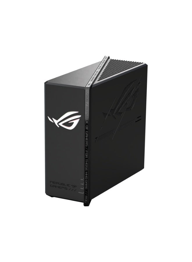 أسوس ROG STRIX GS-BE18000 Tri-band WiFi 7 (802.11be) Gaming Router, support new 320MHz bandwidth & 4096-QAM, 8 x 2.5G ports, Triple-level Game Acceleration, Mobile Game Mode, AURA RGB, AiMesh support, subscription-free network security and comprehensive VPN features White - Image 1