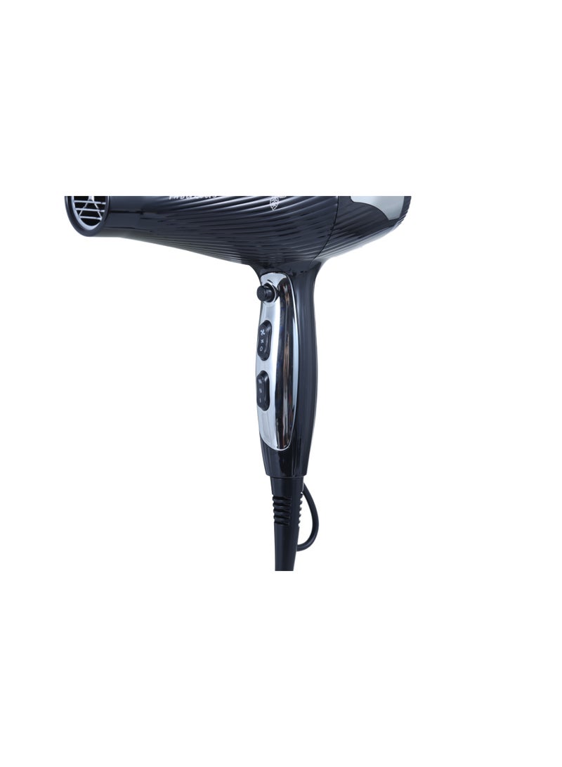 SONASHI 3200W Professional Hair Dryer with Cold & Hot Wind | 2 Speed & 3 Heat Settings with Cool Shot Function | AC Motor for Powerful Performance | Adjustable Airflow & Temperature Control | SHD-3055 Black/Silver - Image 5