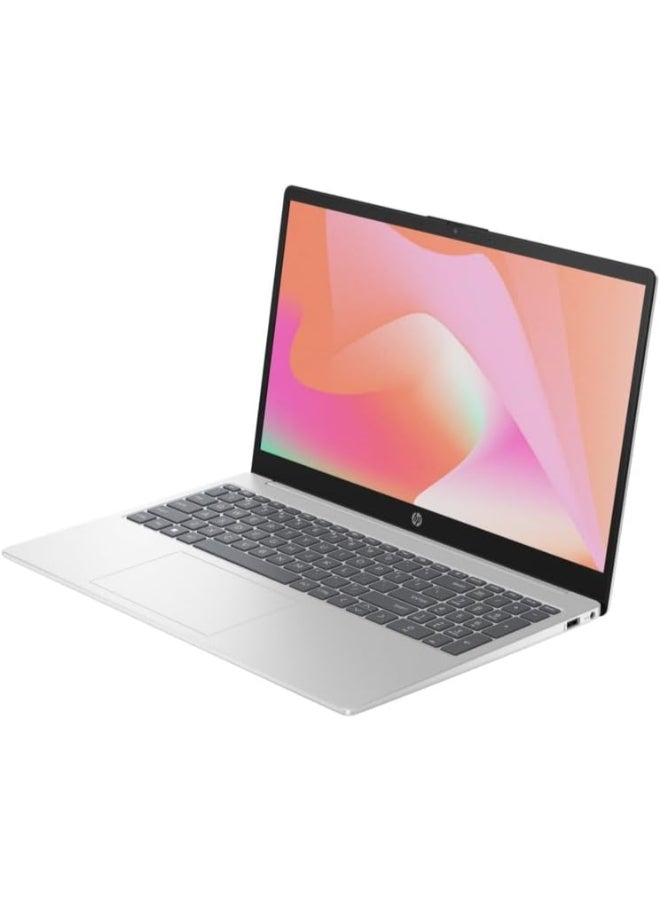 HP 15-fd0033nx (Upgraded Version) Laptop With 15.6-Inch Display,Core i5-1334U Processor/16GB RAM/512GB SSD/Intel Iris XE Graphics/Free DOS + HS-M200C Lightweight Headset With Mic (Single Jack)+DataZone DZ-135  and Red Notebook Bag/ Natural English/Arabic Natural Silver - Image 4