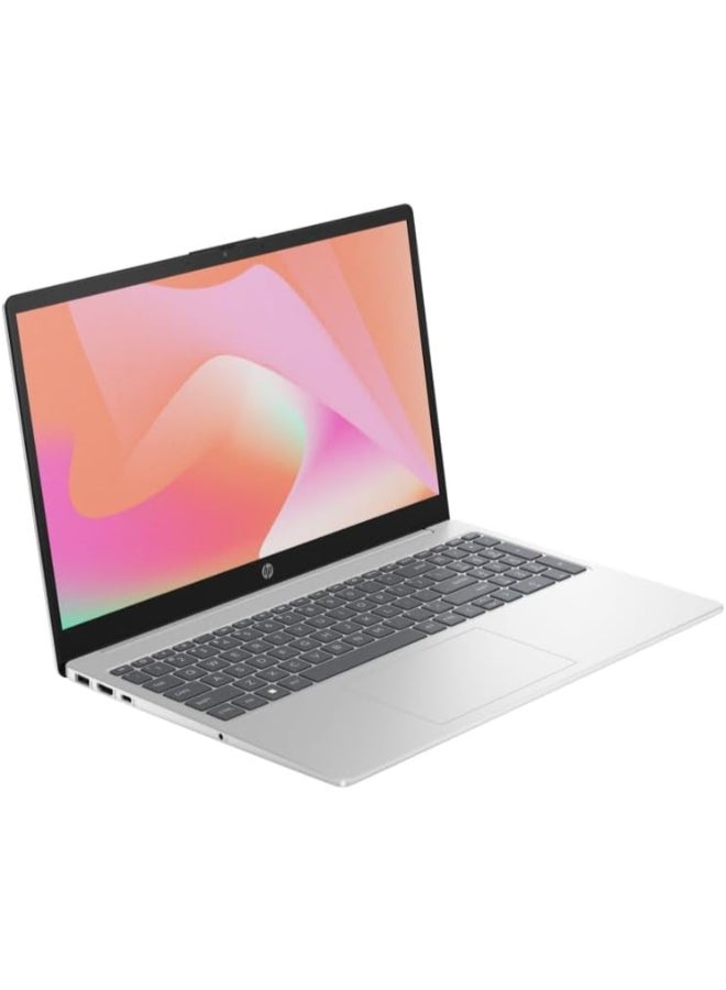 HP 15-fd0033nx (Upgraded Version) Laptop With 15.6-Inch Display,Core i5-1334U Processor/16GB RAM/512GB SSD/Intel Iris XE Graphics/Free DOS + HS-M200C Lightweight Headset With Mic (Single Jack)+DataZone DZ-135  and Red Notebook Bag/ Natural English/Arabic Natural Silver - Image 5
