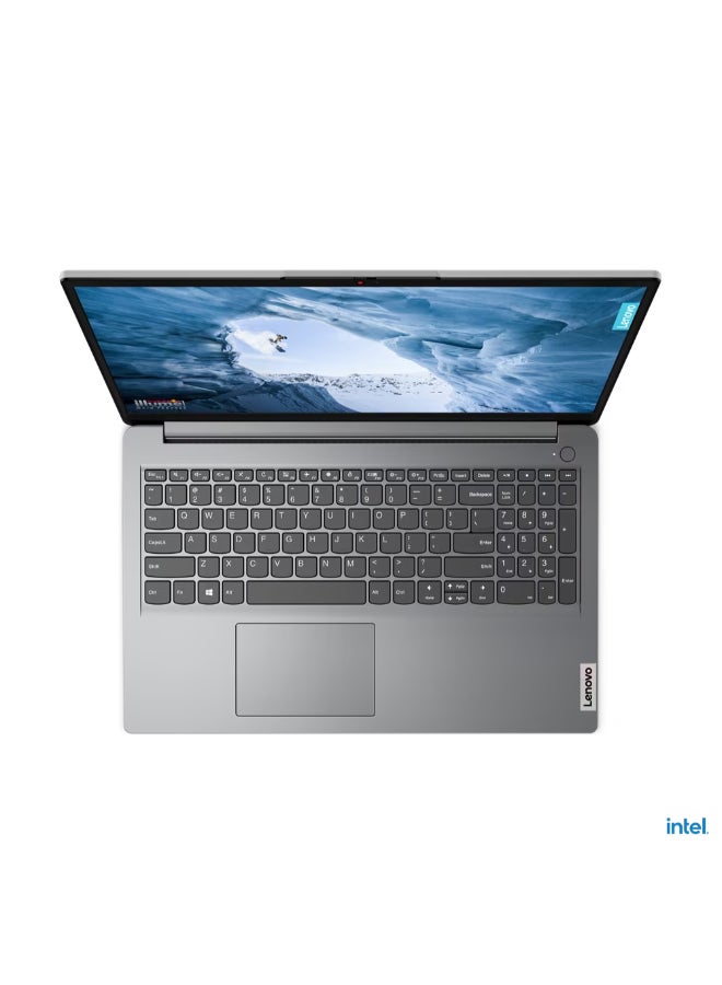 Lenovo IdeaPad 1 (Upgraded Version) Laptop With 15.6 Inch HD (1366x768) Display,Intel Celeron N4500 Processor/4GB RAM DDR4/512GB SSD/DOS(Without Windows)/Intel UHD Graphics+Laptop Casual Toploader+Genius SP-Q160 USB Stereo Speakers+Genius Wired USB Mouse/ Cloud Grey English/Arabic Silver - Image 5