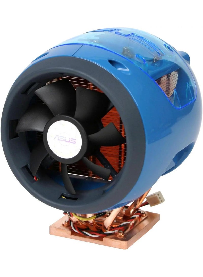 ASUS Star Ice 80mm CPU Cooling Fan with Copper Heat Pipes, UV Light Design, High Performance Heatsink for LGA 775 / Socket 478 / K7 / K8 Blue - Image 1