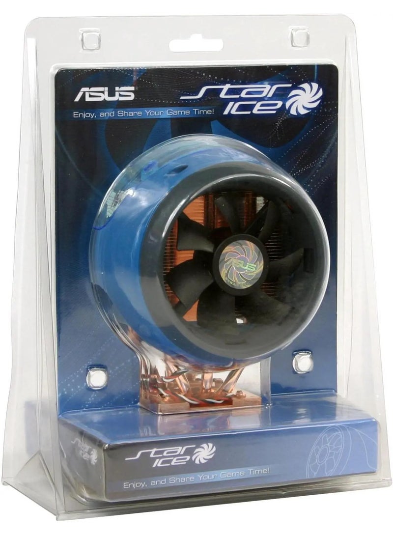 ASUS Star Ice 80mm CPU Cooling Fan with Copper Heat Pipes, UV Light Design, High Performance Heatsink for LGA 775 / Socket 478 / K7 / K8 Blue - Image 2