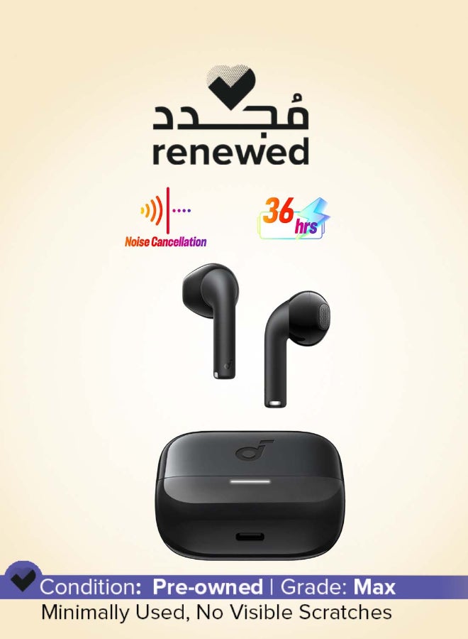 ساوند كور مجدد - سماعات أذن شبه داخل الأذن K20i، بلوتوث لاسلكي، 36 ساعة وقت تشغيل، شحن سريع، صوت واضح، ملاءمة مريحة، مكالمات واضحة بميكروفونين ENC، EQ مخصص، IPX5، بلوتوث 5.3، تحكم عبر التطبيق - Image 1