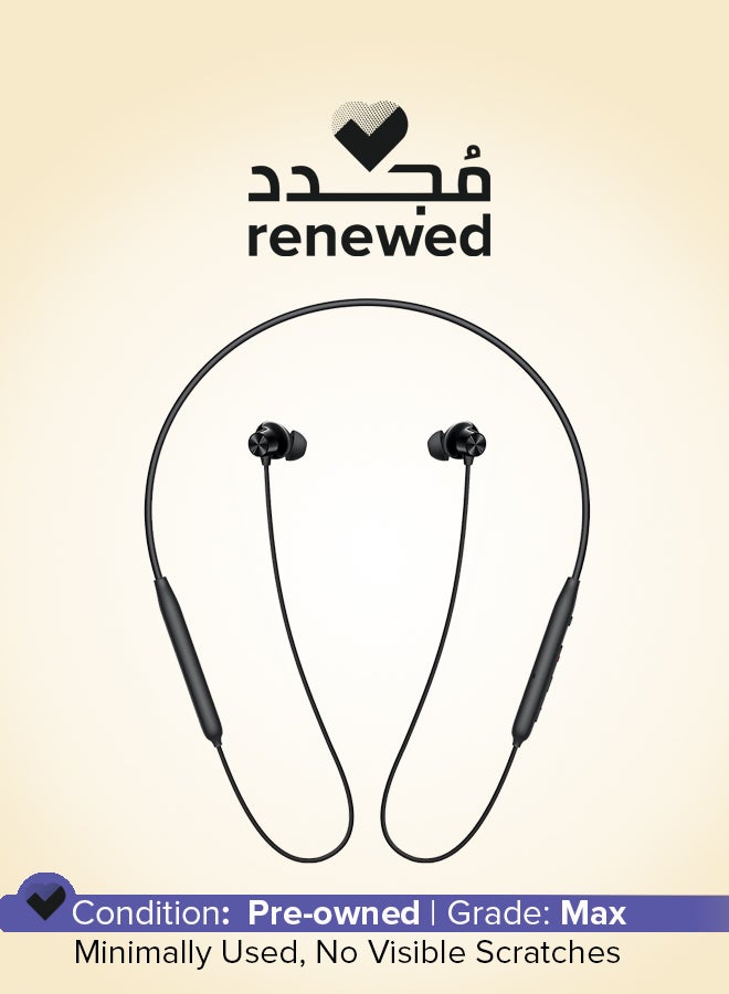 OnePlus Renewed - Bullets Z2 ANC Neckband with 45dB Hybrid Noise Cancellation IP55 Water Resistant, Upto 28 Hours Playback, Boomin Black - Image 1