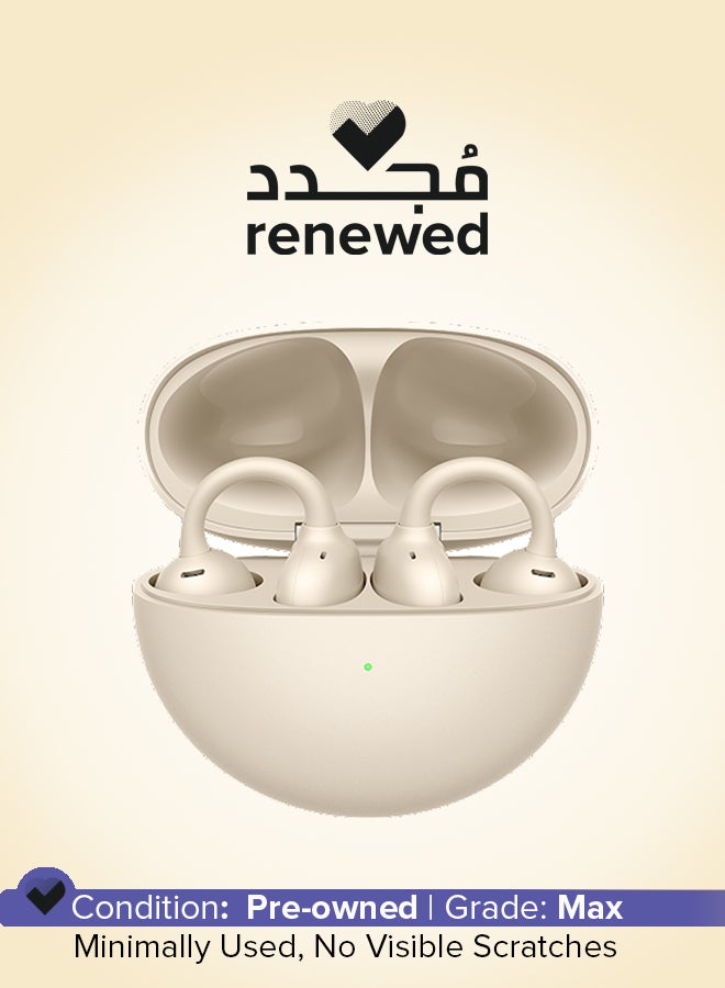 HUAWEI Renewed - FreeClip Wireless Earphones, Bluetooth Earbuds, Futuristic Aesthetic Design, Feather-Like Wearing, Open-Ear Listening, Long Battery Life, iOS And Android beige - Image 1