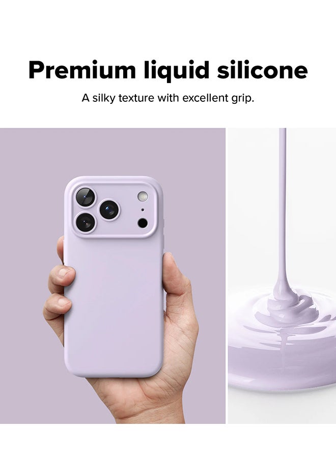 Ringke Silicone Magnetic For iPhone 17 Pro Case Cover Powerful Magnet Long Lasting Silky Feel Anti-Fingerprint Back Cover - Light Purple - Image 4