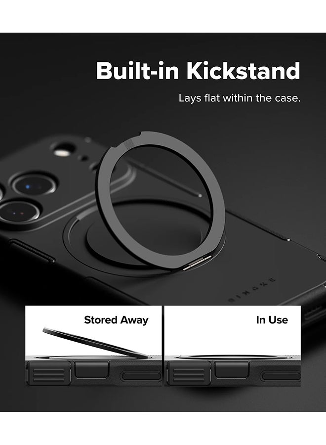 Ringke Alles For iPhone 17 Pro Case, [For Magsafe] Protective Case with Stand Powerful Magnetic Cover Kickstand Rugged Shockproof Phone Case Cover - Black - Image 5