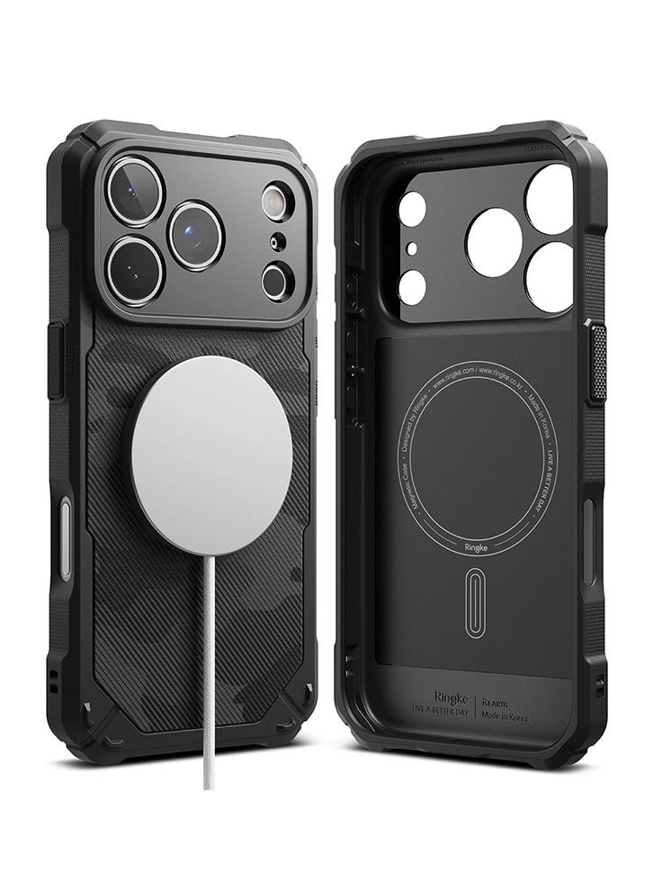 Ringke Rugged Gear Magnetic For iPhone 17 Pro Max Case For MagSafe, Prevents Oily Smudges Enhanced Grip Protective Cover - Camo Black - Image 1