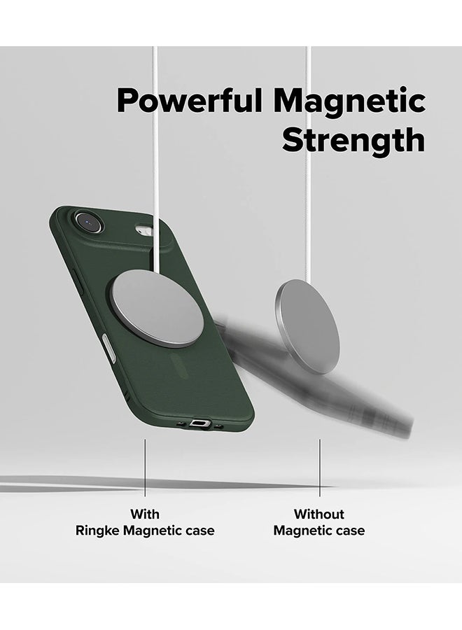 Ringke Onyx Magnetic For iPhone Air For MagSafe Enhanced Grip Tough Flexible TPU Shockproof Rugged TPU Bumper Drop Protection Phone Cover - Dark Green - Image 4