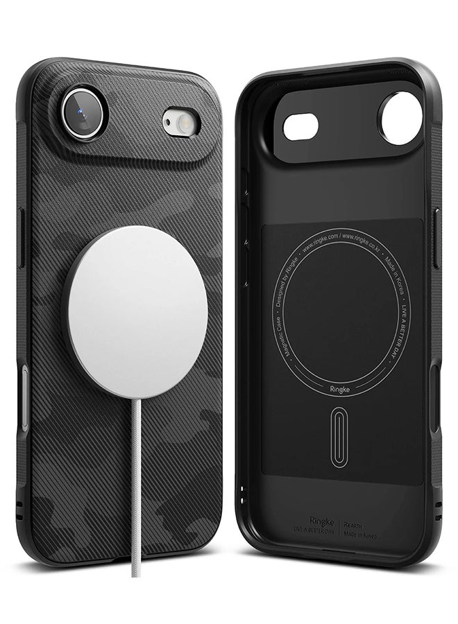 Ringke Onyx Magnetic For iPhone Air For MagSafe Enhanced Grip Tough Flexible TPU Shockproof Rugged TPU Bumper Drop Protection Phone Cover - Camo Black - Image 1