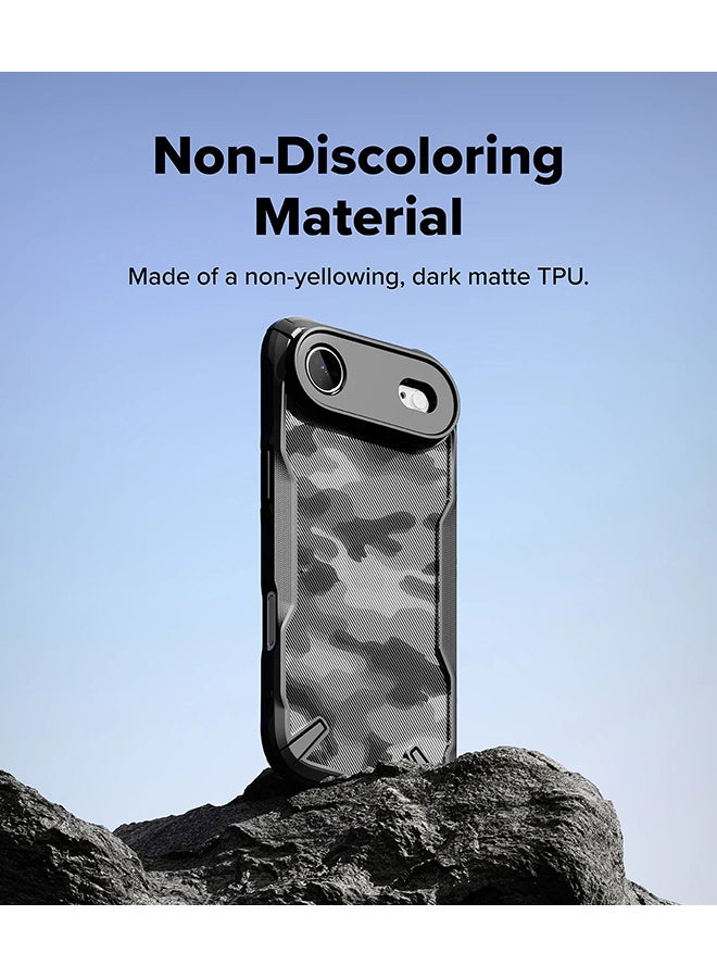 Ringke Fusion-X For iPhone Air Case Cover Transparent Hard Back Soft Flexible TPU Bumper Scratch Resistant Shockproof Protection Phone Cover - Camo Black - Image 4