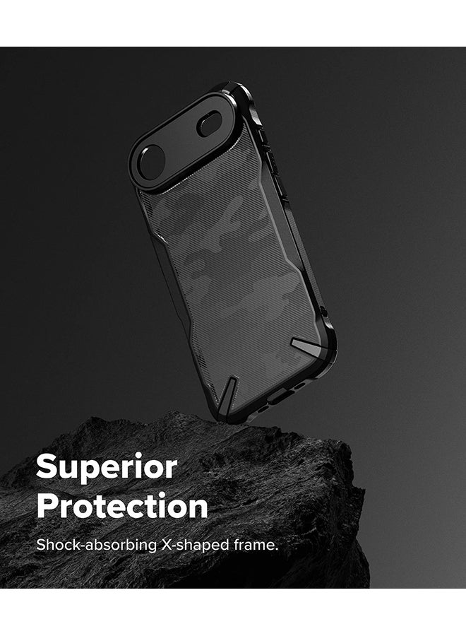 Ringke Fusion-X For iPhone Air Case Cover Transparent Hard Back Soft Flexible TPU Bumper Scratch Resistant Shockproof Protection Phone Cover - Camo Black - Image 3
