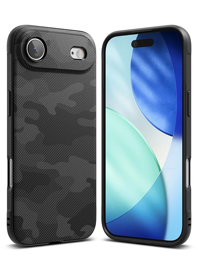 Ringke Onyx Case For iPhone Air, Enhanced Grip Tough Flexible TPU Shockproof Rugged TPU Bumper Drop Protection Phone Cover - Camo Black - Image 1