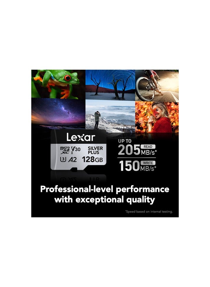 ليكسار Lexar 128GB Professional SILVER PLUS UHS-I microSDXC Memory Card 128 GB - Image 3
