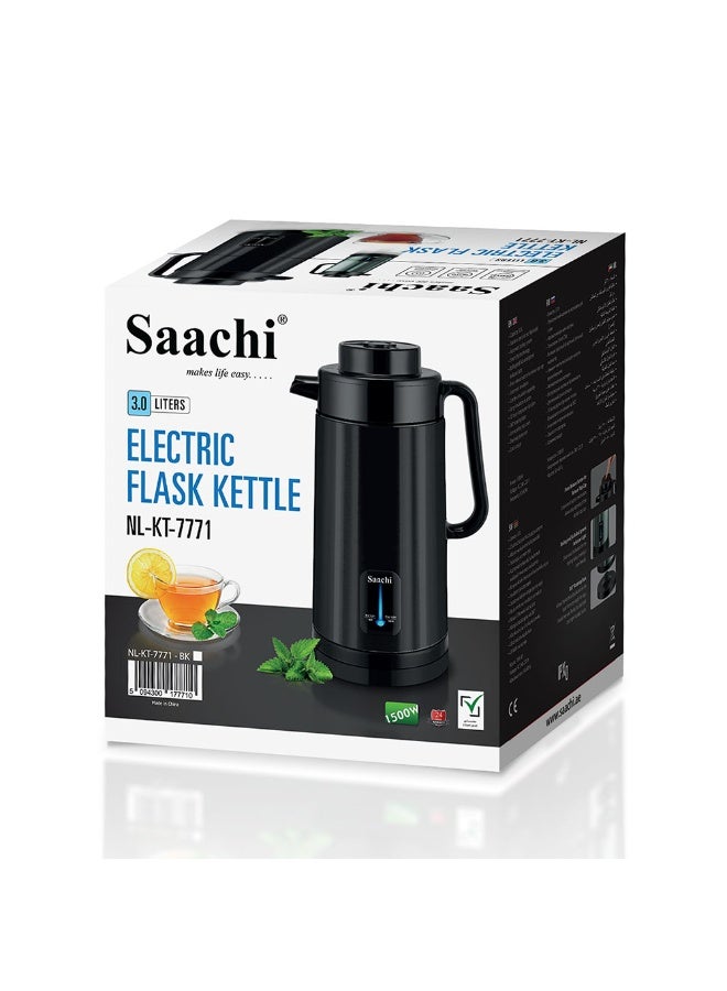 Saachi Stainless Steel Electric Kettle with Smart Chip, Auto Boil & 10-Hour Keep Warm 3 L 1500 W NL-KT-7771-BK black - Image 4