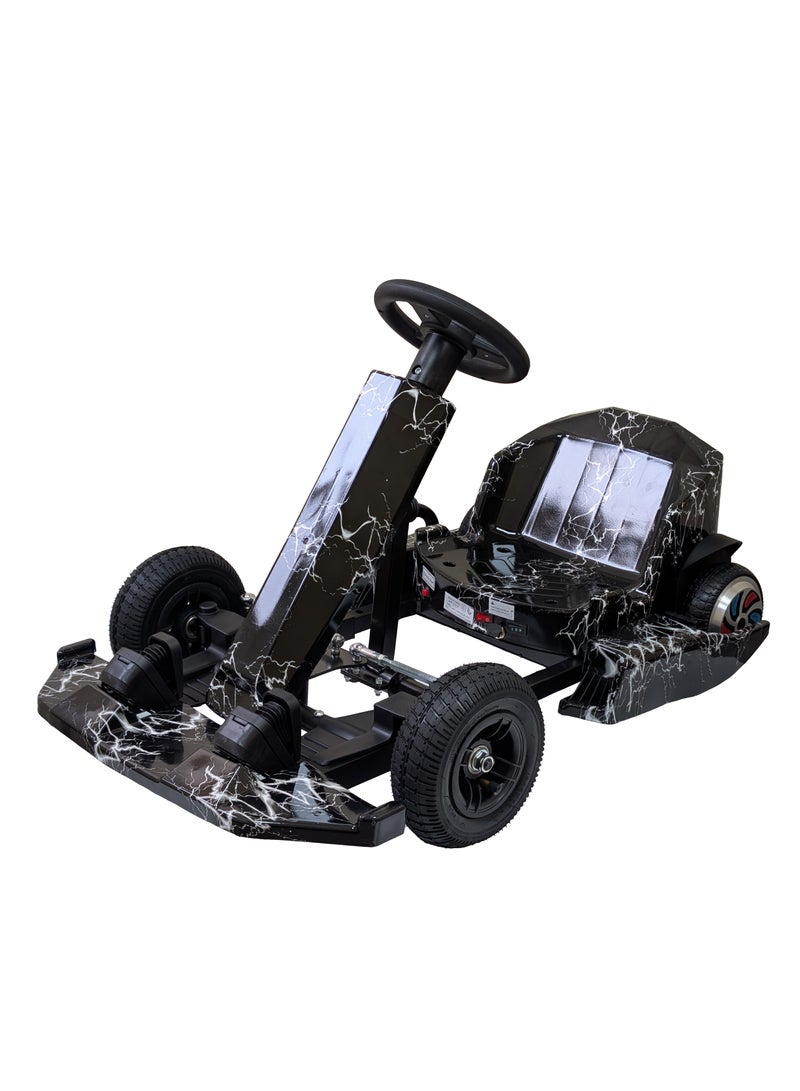 مايتويز Kids Electric Go-Kart 250W Motor, 36V 4.4Ah Battery, 20km/h Speed, 8 Inches Tires, Steel Alloy Frame, Reverse Button, LED Wheels, 35-Min Ride Time, 4 Wheel Racer Car For Kids, Ride On Toy - Image 1