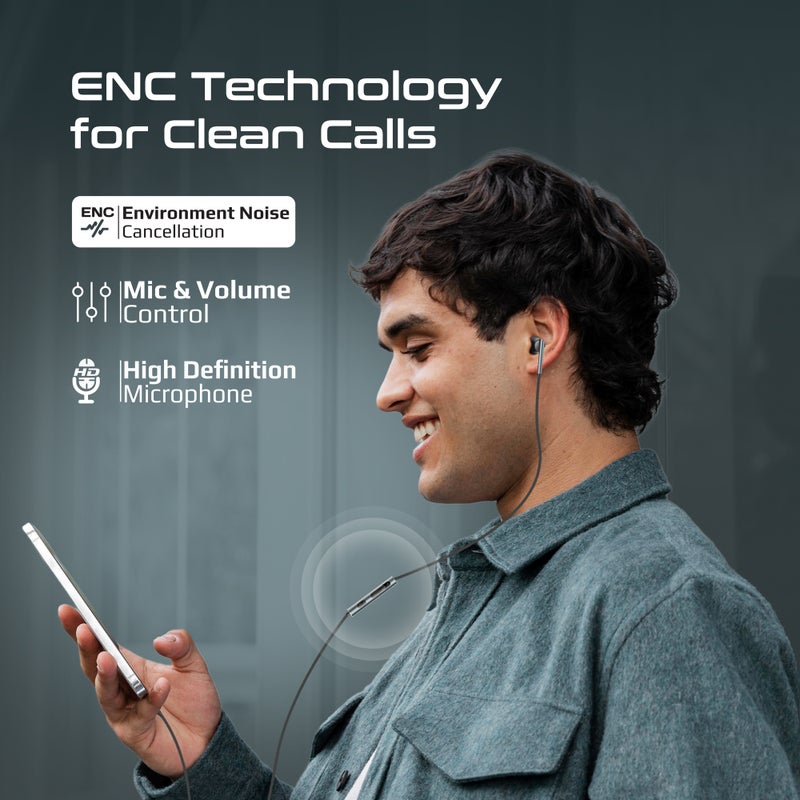 بروميت سماعة أذن مونو USB-C Laxi-M مع ميكروفون ENC، سائق 14 مم، هيكل ألمنيوم، تحكم في الصوت، كابل خالي من التشابك، سماعة رأس سلكية عالية الدقة للمكالمات - متوافقة مع أجهزة Type-C - Image 3