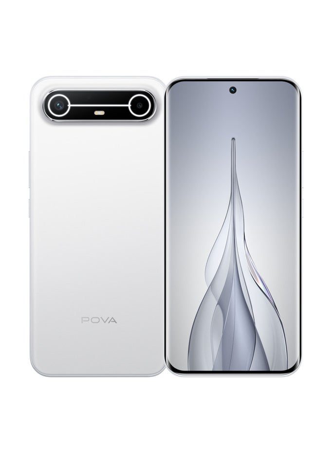 تكنو هاتف بوفا سليم 5G ثنائي الشريحة سليم أبيض 8 جيجابايت رام 256 جيجابايت 5G - مع هدايا مجانية كيس هاتف على طراز المملكة العربية السعودية ، 3 سنوات تخزين سحابي 50 جيجابايت وضمان شاشة لمدة 400 يوم - Image 3
