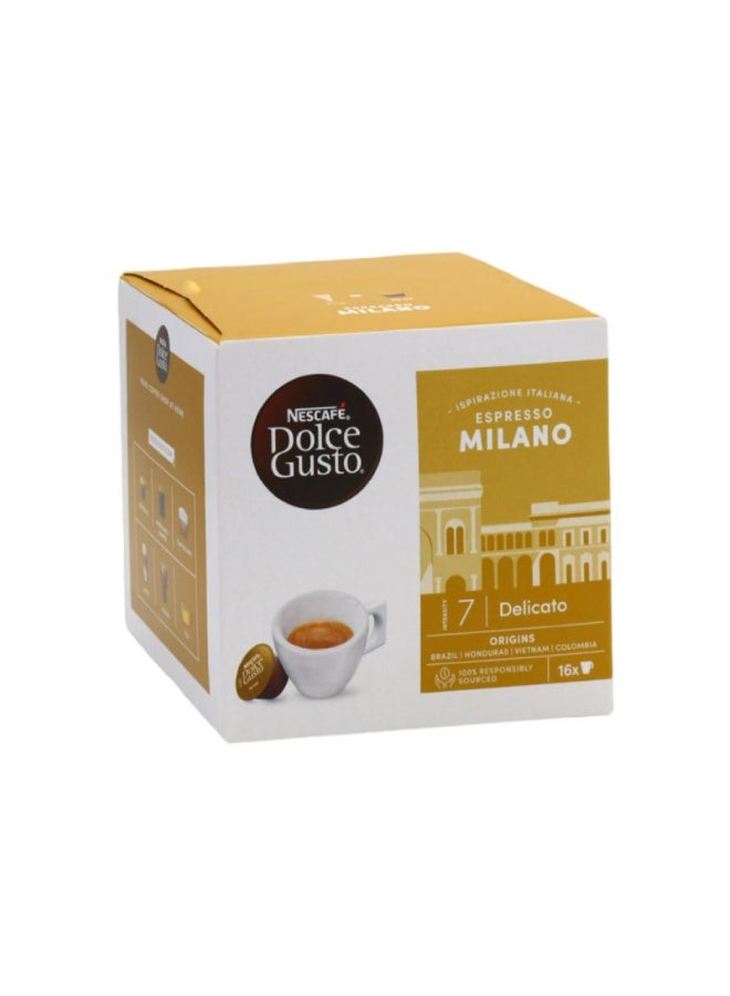 Nescafe Dolce Gusto Espresso Milano Delicato 16 Coffee Capsules 92.2grams Single - Image 2