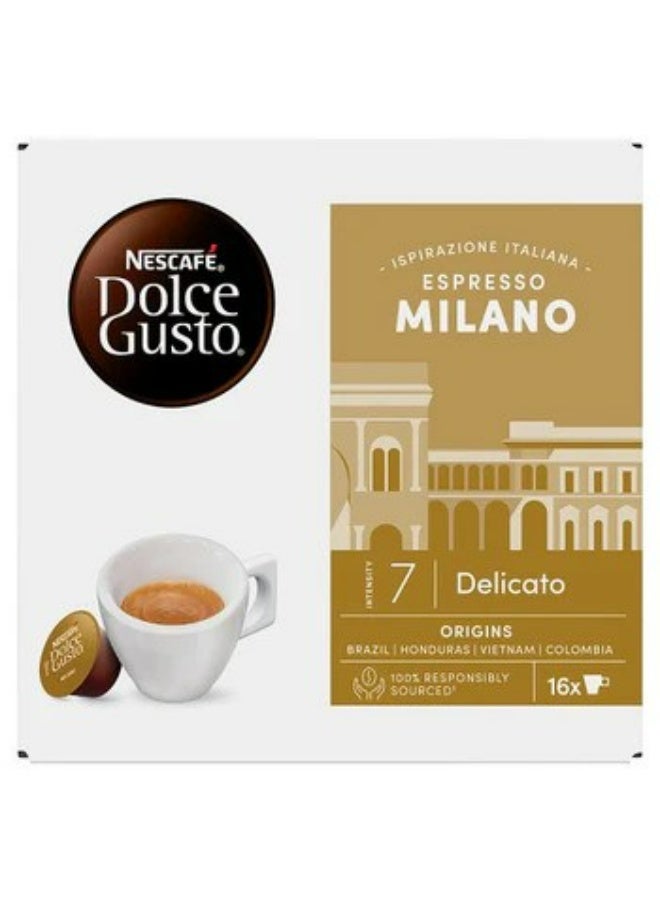 Nescafe Dolce Gusto Espresso Milano Delicato 16 Coffee Capsules 92.2grams Single - Image 1