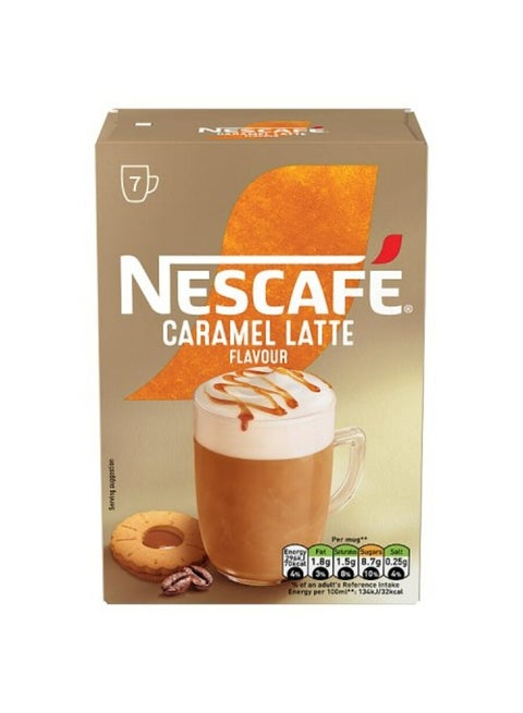 Caramel Latte Flavour Instant Coffee Sachet 119grams Pack of 7