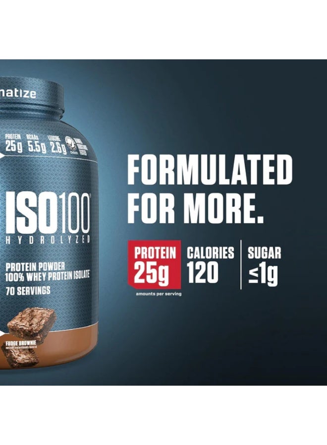 Dymatize Iso 100 Fudge Brownie Flavor [5 Lb] + Nutrex Creatine Monohydrate [300g] + Free Shaker - Image 3