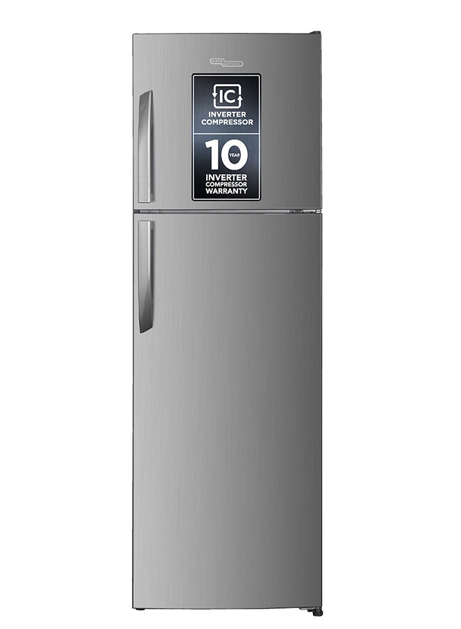 SUPER GENERAL 410L Gross Capacity & 334L Net Capacity Double Door Top Mount Refrigerator with Inverter Compressor, No Frost, Lock & Key, Quiet Operation, LED light, Inox, SGR410AN SGR410AN Inox - Image 1
